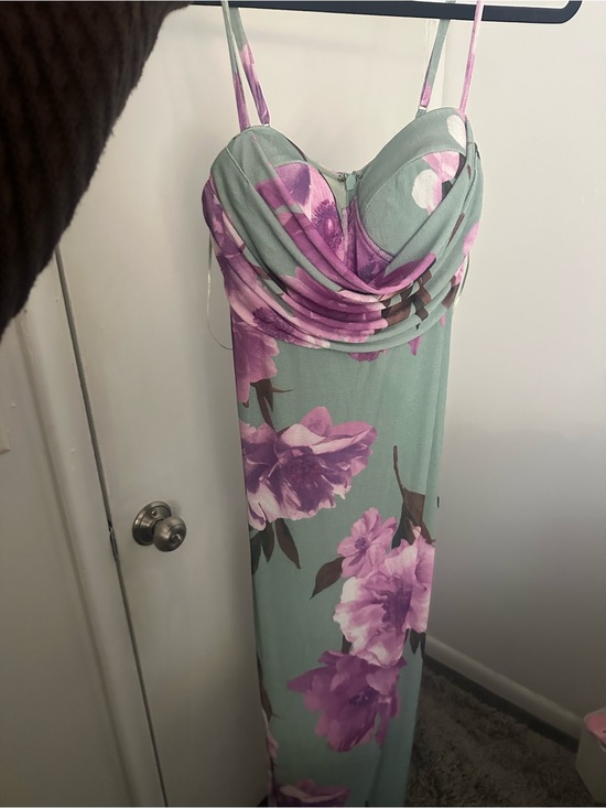 JLUXLABEL Dresses & Skirts - JLUXLABEL Sage Maxi Dress with Lavender Floral Print